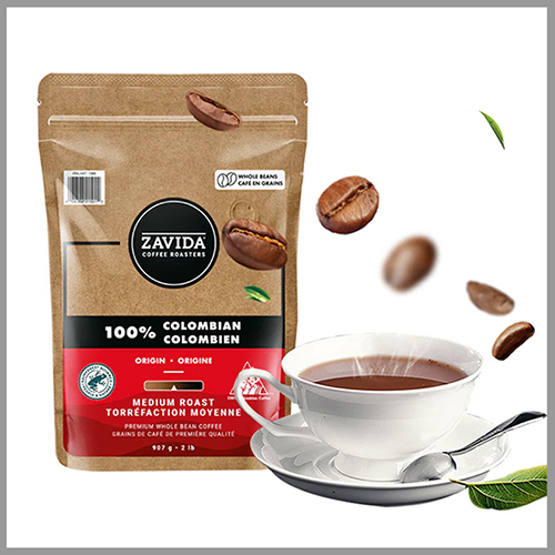 Low Minimum Order & No Plate Fees coffee bean pouch packaging bag 