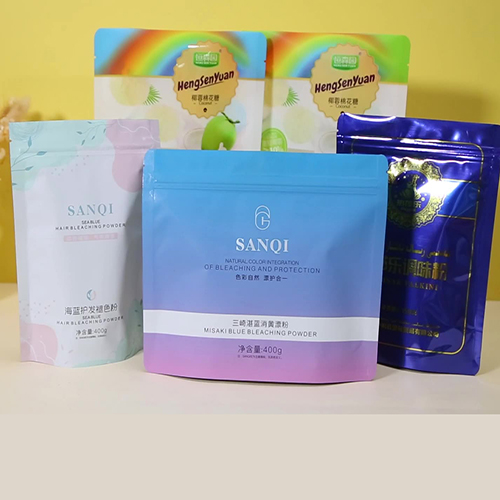 Custom Cosmetic Stand-Up With Zipper Pouch packaging pouches doypacks low minimums